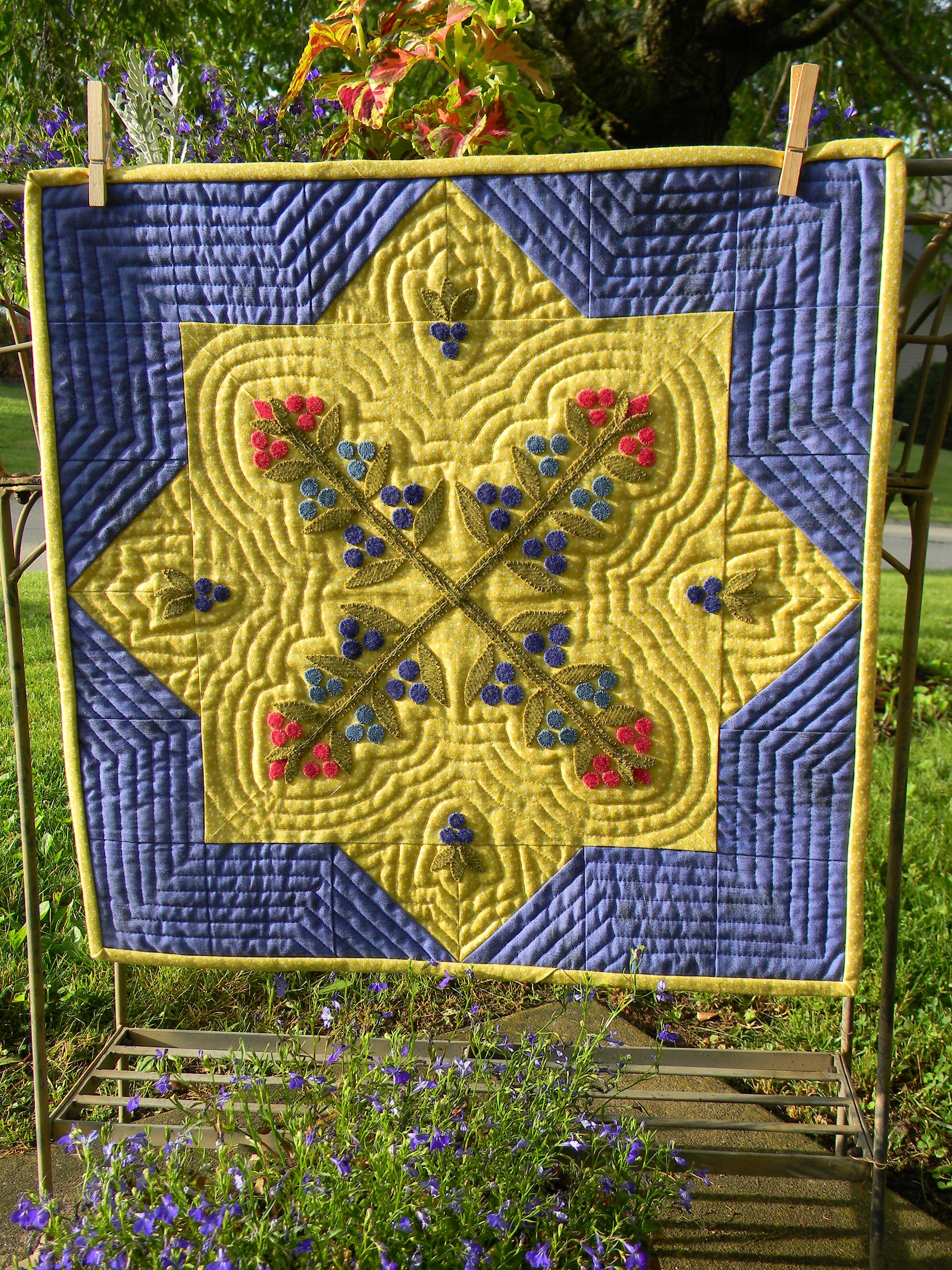 Summertime Wool Applique Quilt Pattern Etsy UK