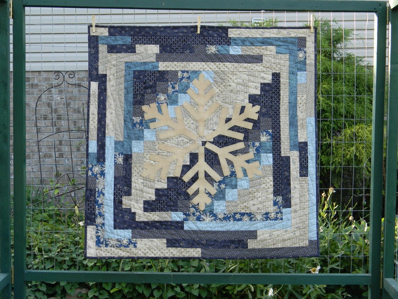 Snowflakewool Applique Quilt Pattern Etsy