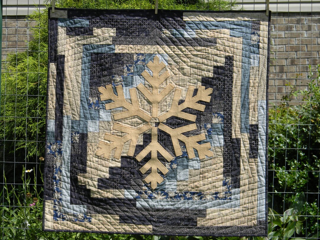 Snowflake-wool Applique Quilt Pattern - Etsy