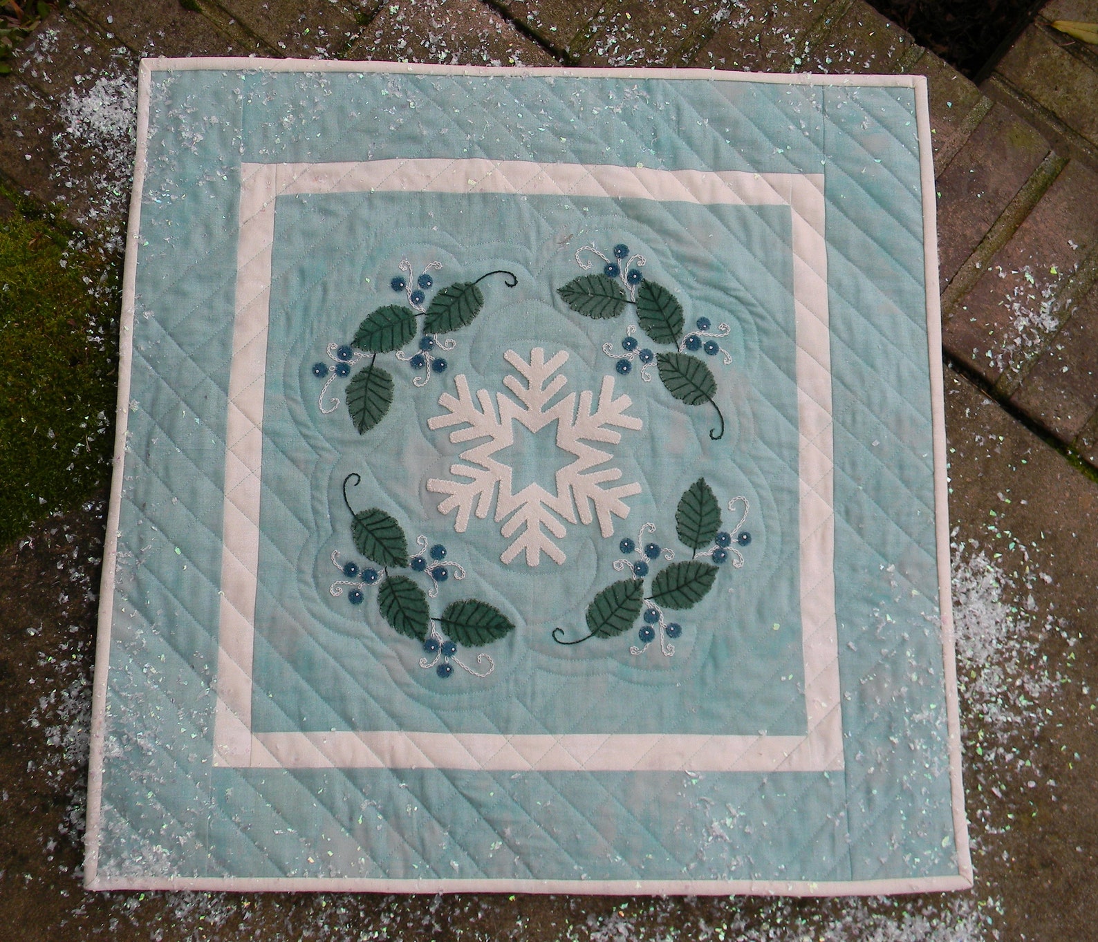 Winter Frost Wool Applique Quilt Pattern Etsy
