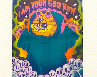 I am your god Risograph Print