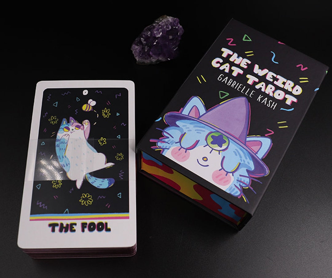 and　The　Tarot　Deck　Weird　Cat　日本　Guidebook　Etsy