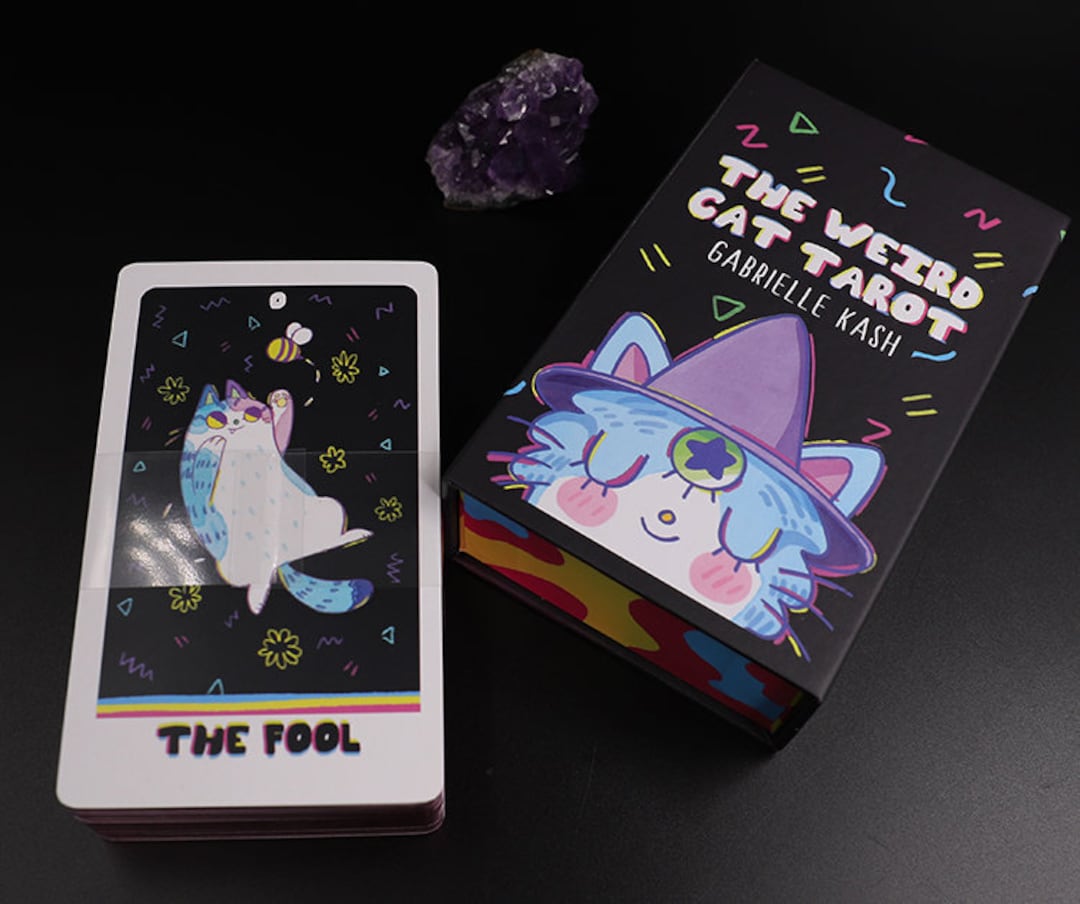 and　The　Tarot　Deck　Weird　Cat　日本　Guidebook　Etsy