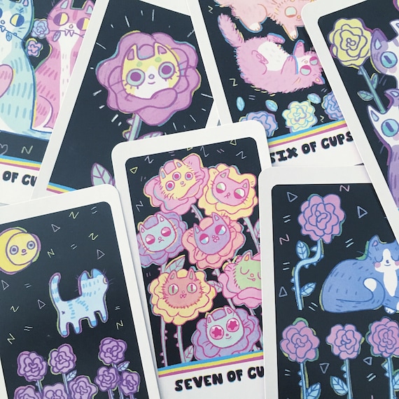 The Weird Cat Tarot Deck and Guidebook - Etsy The Weird Cat Tarot Deck and Guidebook - Etsy