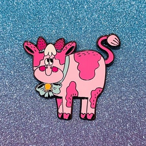 Strawberry Cow Pin