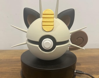 Meowth Pokeball Display