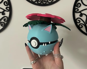 Figurine Pokémon Florizarre Dans Pokéball - Impression 3D Résine - Neuve