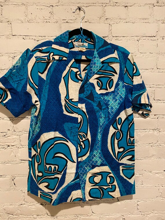 1970s Pennys Hawaii Bark Cloth Shirt