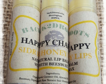 Happy Chap Organic Lip Balm. Yemani sidr Honey & Lemon