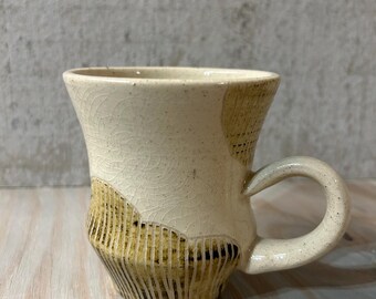 Ceramic mug pottery hand made pottery clay cup