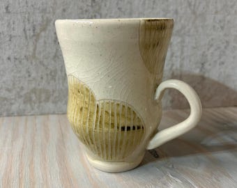 Ceramic mug pottery hand made pottery clay cup