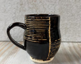 Ceramic mug pottery hand made pottery clay cup