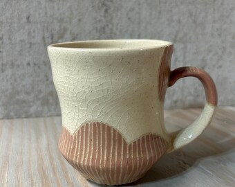 Ceramic mug pottery hand made pottery clay cup