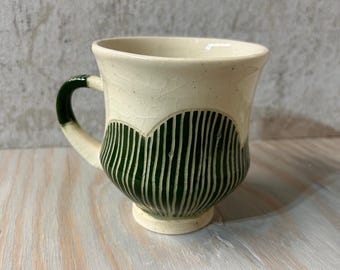 Ceramic mug pottery hand made pottery clay cup