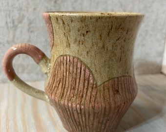 Ceramic mug pottery hand made pottery clay cup