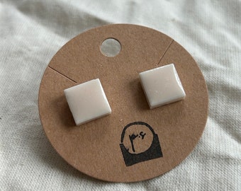 Ceramic post earrings