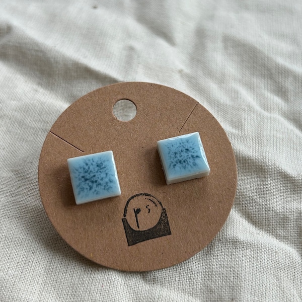 Ceramic post earrings