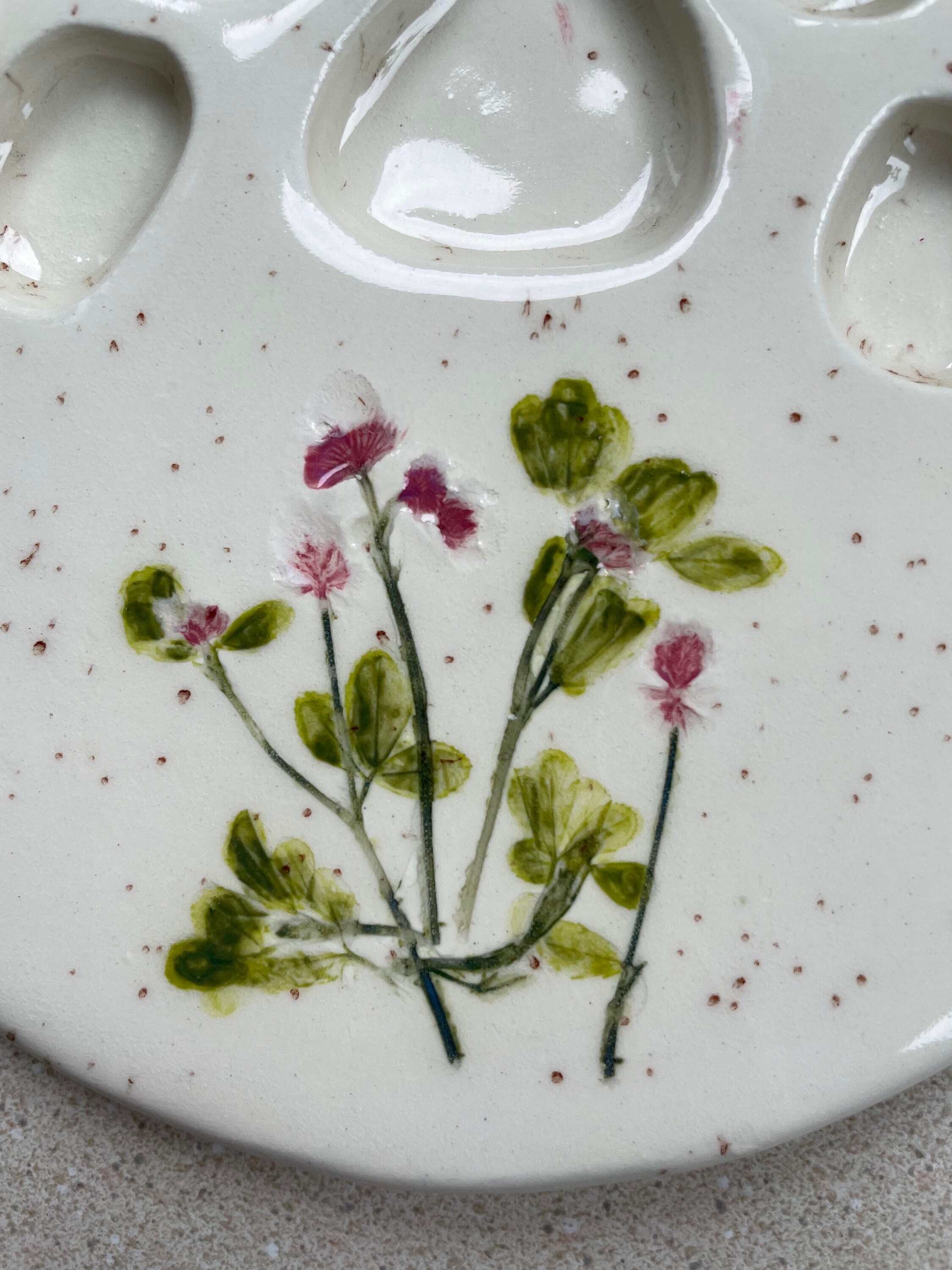 Circular Ceramic Paint Palette Etsy