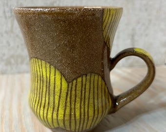 Ceramic mug pottery hand made pottery clay cup