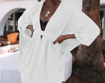 Mina Kaftan white