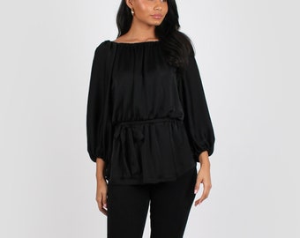 Mara off the shoulder top black