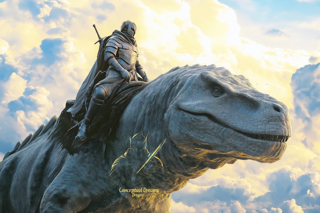 Marvel T Rider Rex Knight Rider Poster Tyrannosaurus Rex Wall Art Ai Generated Prints ...