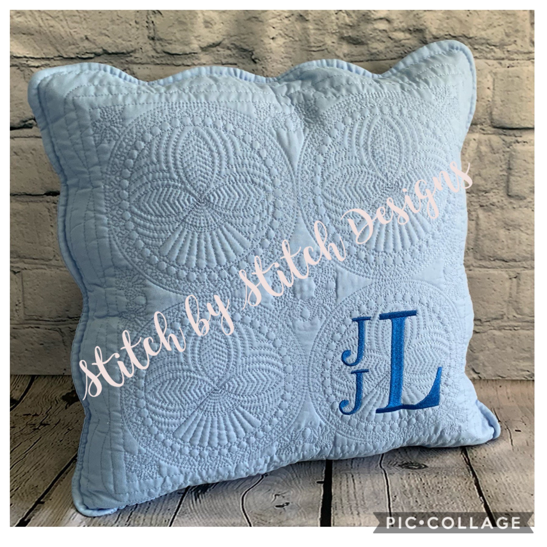 Heirloom Keepsake Quilted Pillow Sham 14 x 14 Etsy