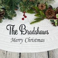 Personalized Christmas Tree Skirt | Monogrammed Christmas Decor | Custom Wedding Gift | Custom House Warming Gift | Matelassé