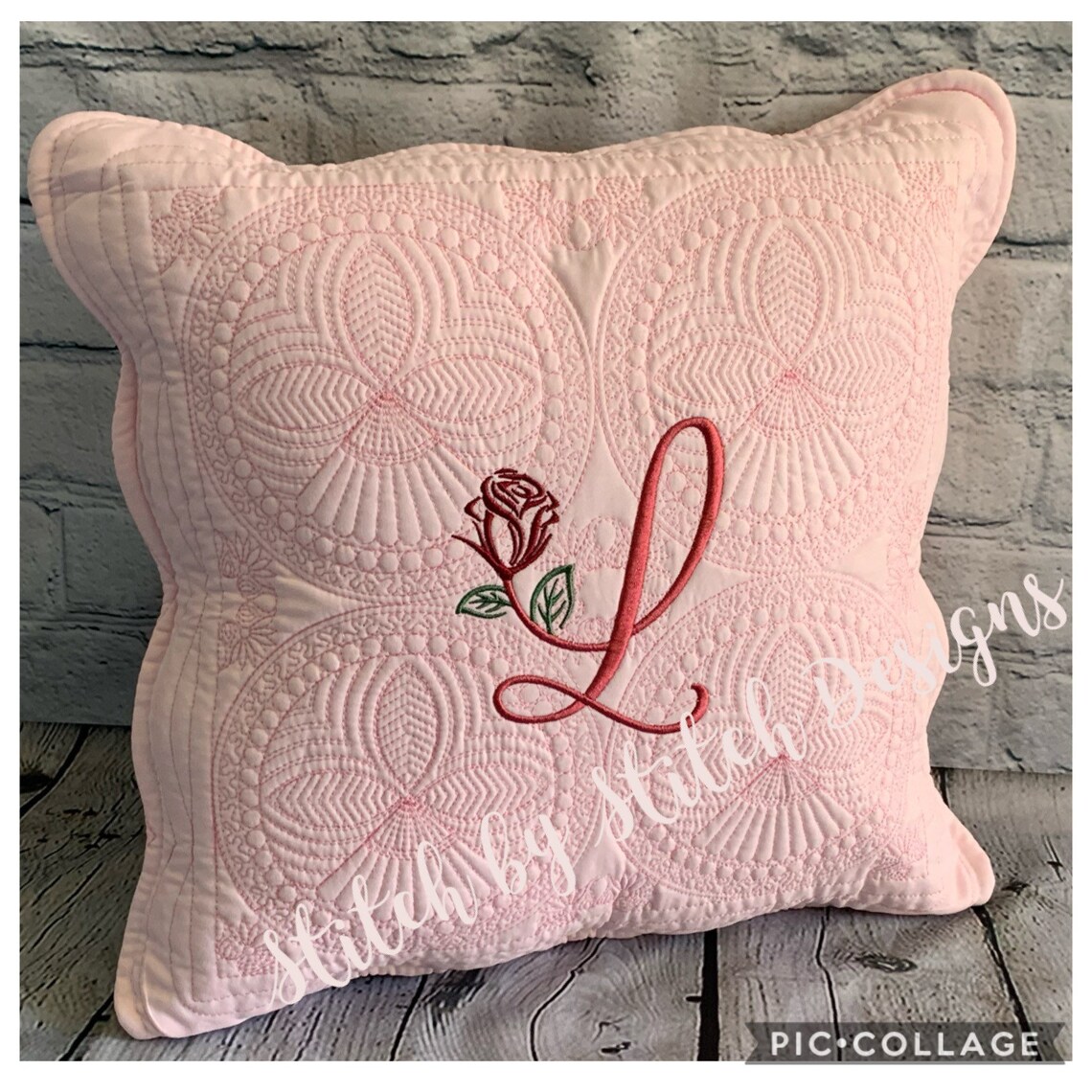 Heirloom Keepsake Quilted Pillow Sham 14 x 14 Etsy