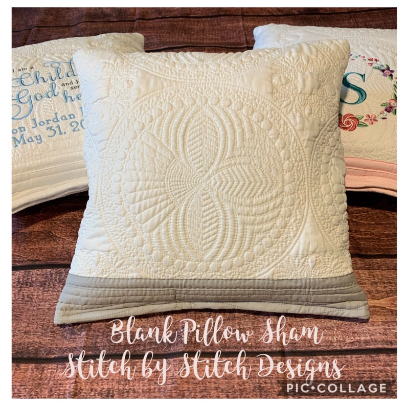 Heirloom Keepsake Quilted Pillow Sham Blanks Birth 100Cotton Etsy