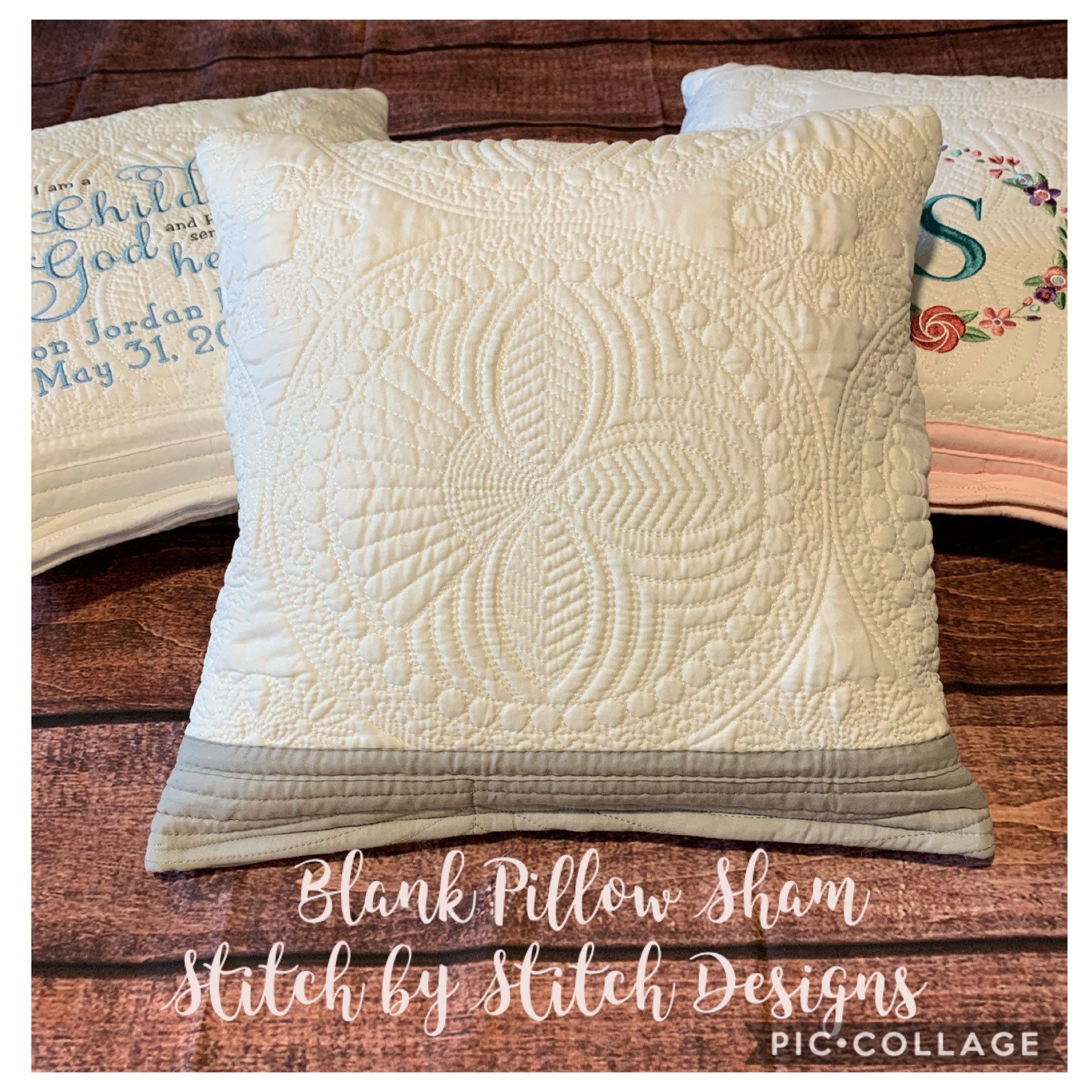 Heirloom Keepsake Quilted Pillow Sham Blanks Birth 100Cotton Etsy