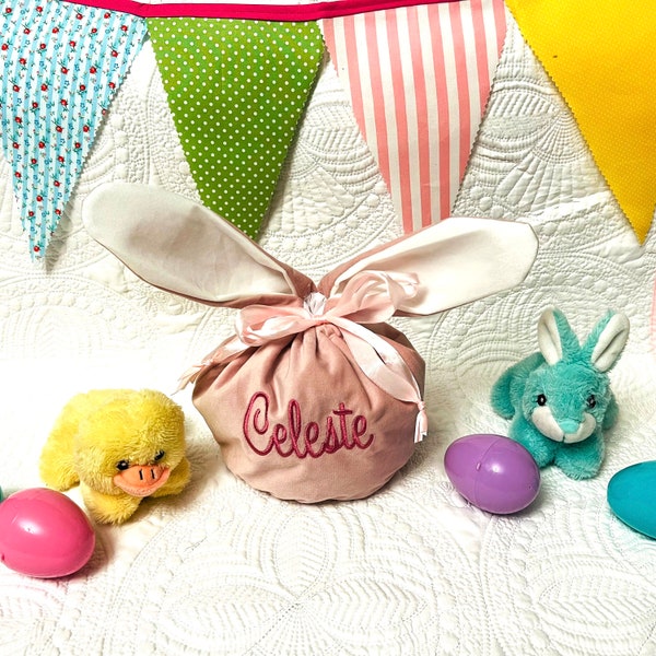 Personalised Bunny Bag, Velvet Bag, Gift Pouch, Easter Bunny Bag Table Decoration Cute Candy Storage Bag Luxury Velvet Easter Ornaments