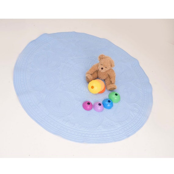 50 Round Quilted Play Mat Reading Rug and Picnic Etsy