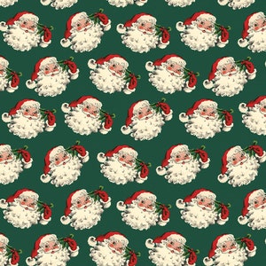 Old Fashioned Christmas Santa Red by Riley Blake Designs C12131-FOREST, Continuous Cut of fabric