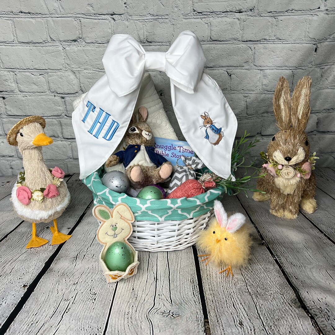 Personalized Easter Basket Bows, Petter Rabbit, Easter Cross, My 1st Easter Etsy