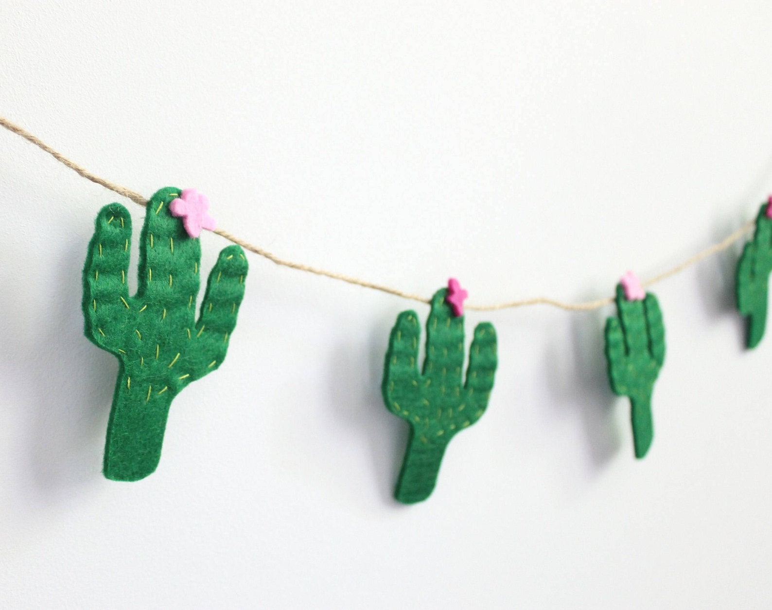 Cactus Garland Cactus Nursery Decor Felt Southwestern Décor Etsy