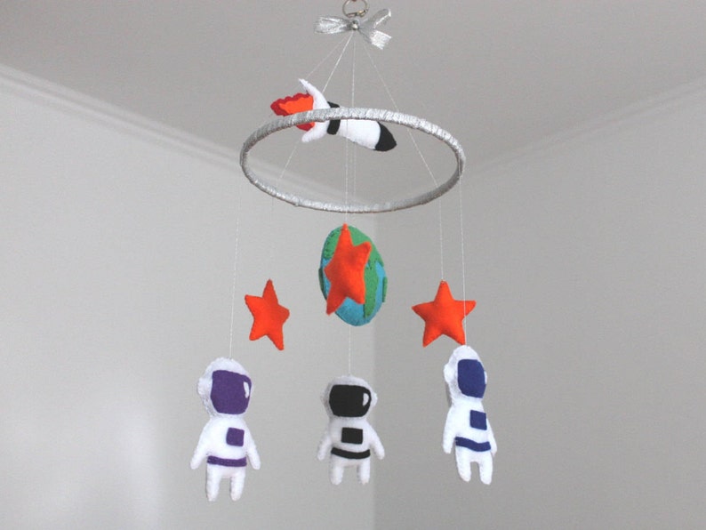 Space Mobile Felt Outer Space Crib Mobile Mobile Etsy