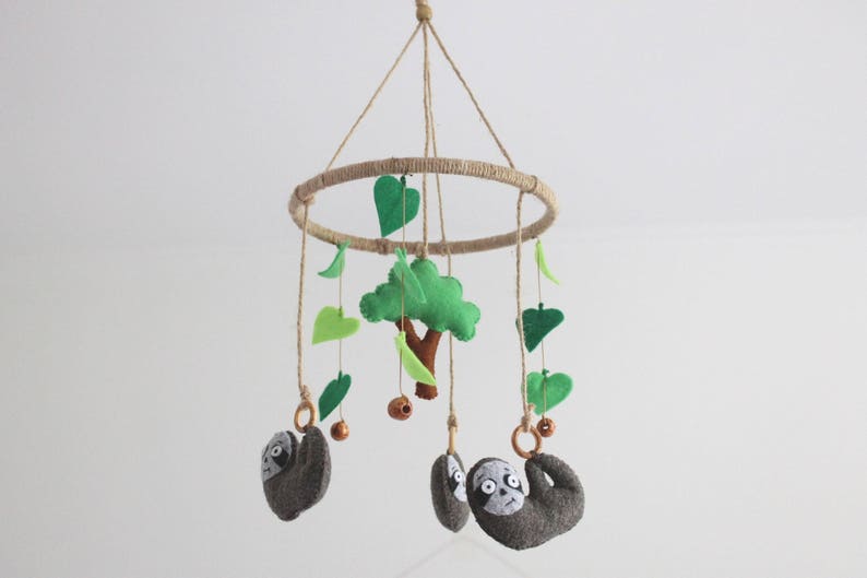 Faultier Baby Mobile Filz Faultier Baum skandinavischen Baby | Etsy