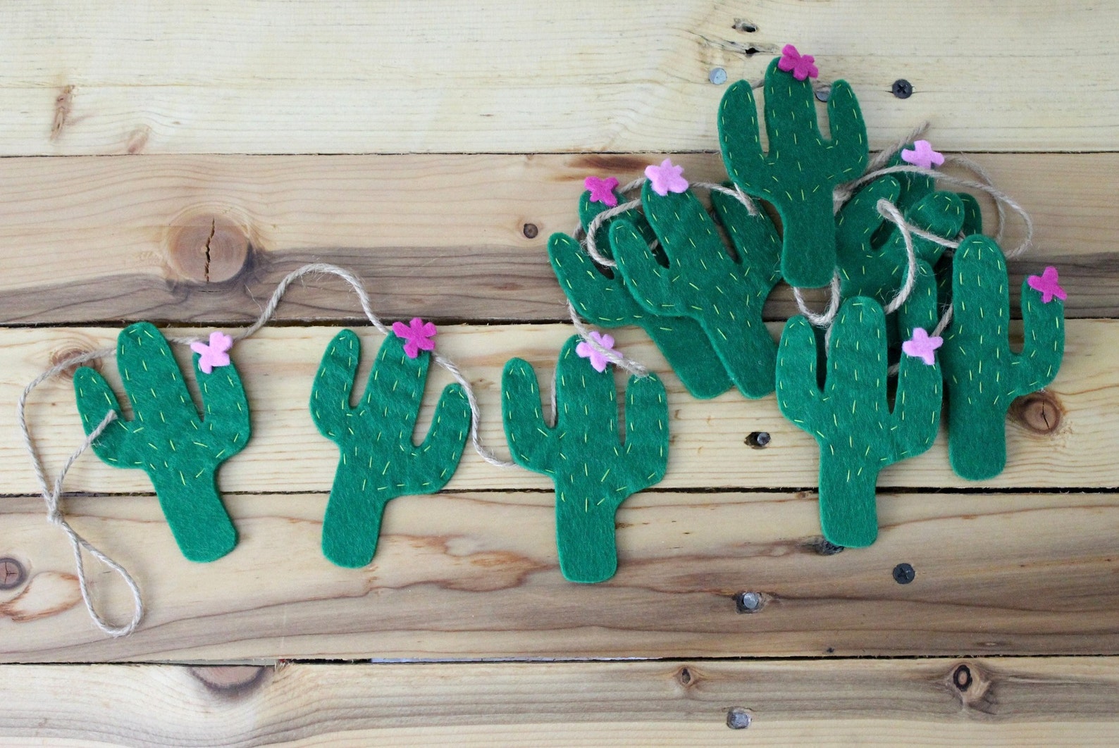 Cactus Garland Cactus Nursery Decor Felt Southwestern Décor Etsy