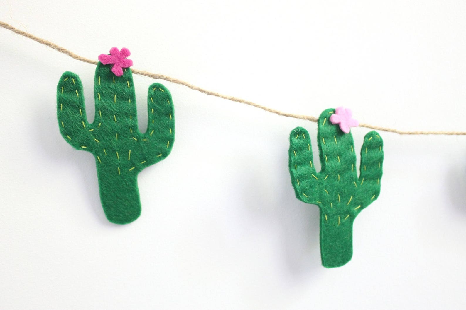Cactus Garland Cactus Nursery Decor Felt Southwestern Décor Etsy