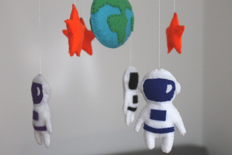 Space Mobile Felt Outer Space Crib Mobile Mobile Etsy