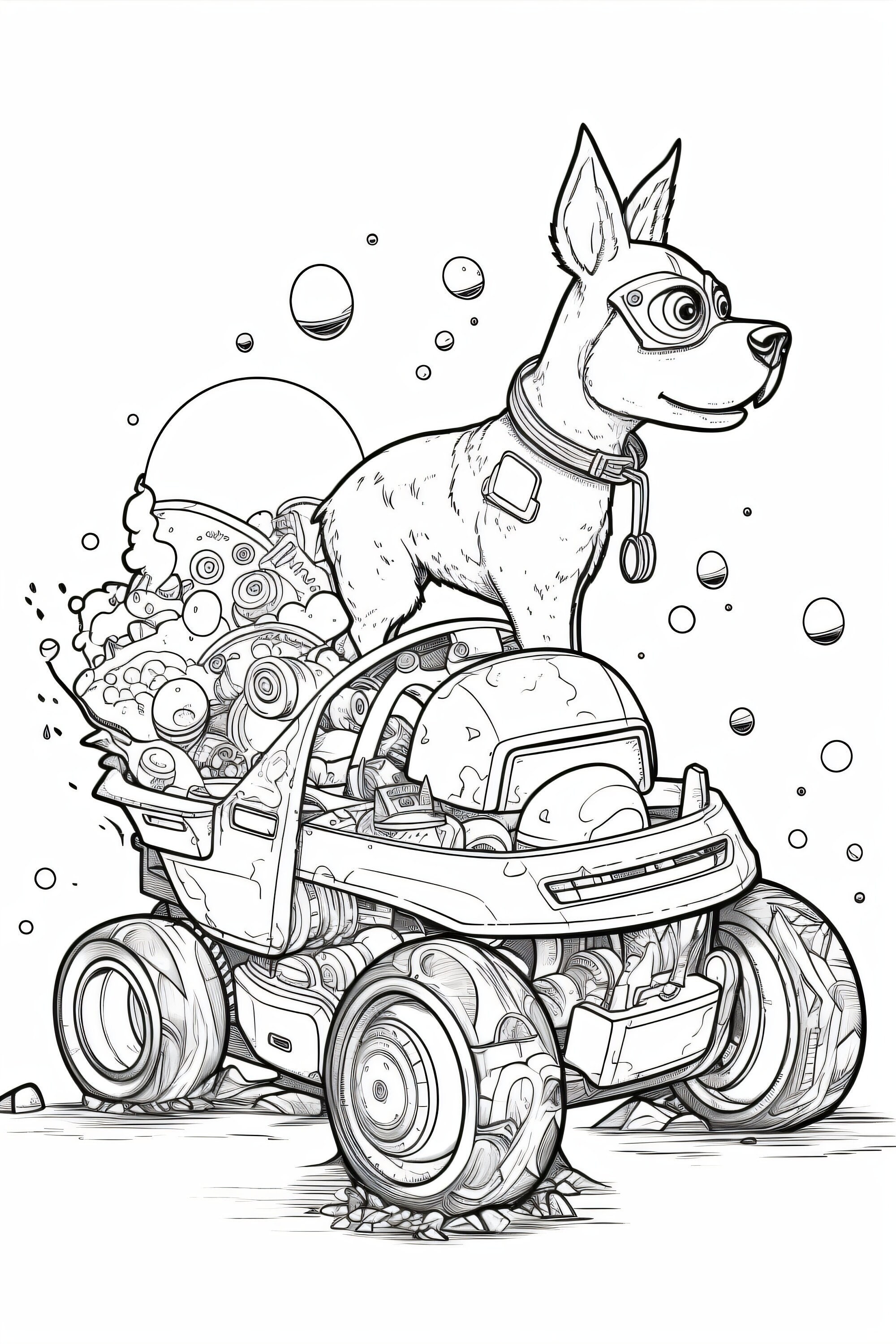 Color Me Dog Coloring Page 018 Etsy