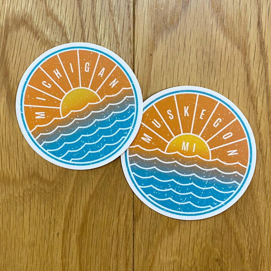Nvm Sticker Custom Design Muskegon or Michigan Awesome Souvenir Beach Great Lakes ...