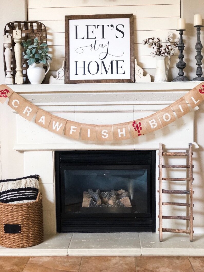 Crawfish Boil Banner Crawfish Boil Party Crawfish Burlap Etsy