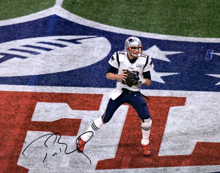 Tom Brady Autograph Signed Reprint 8x10 print Patriots NFL Etsy