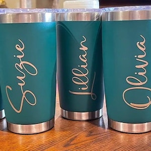 Personalized Name Vinyl Decal for 40oz Tumbler Water Cup Custom