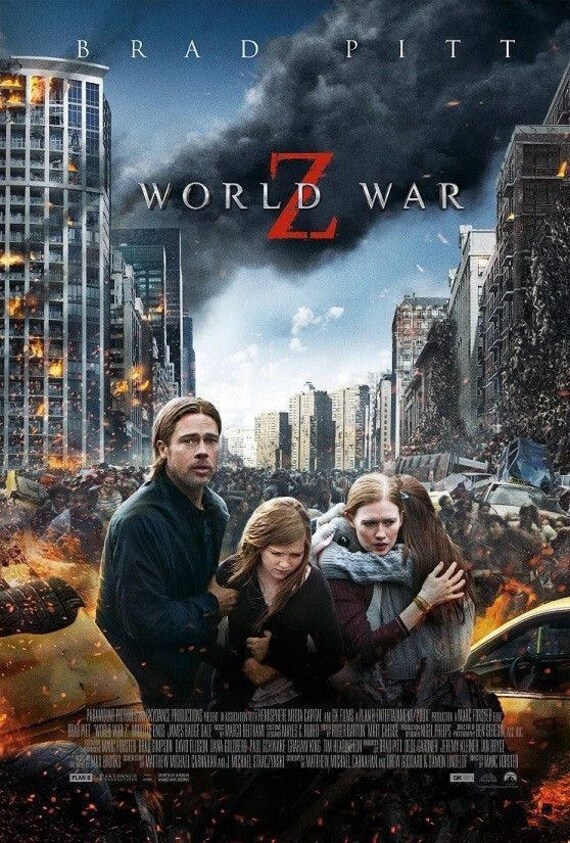 World War Z 11 X 17 Movie Poster Style D Etsy