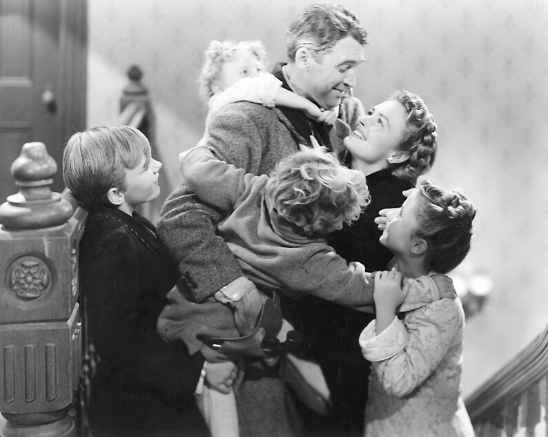 It's a Wonderful Life 8x10 Photo Print B/W Merry Christmas Etsy