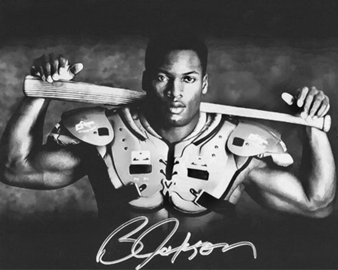 Bo Jackson Signed Autograph8x10 print HOF Football Super Etsy