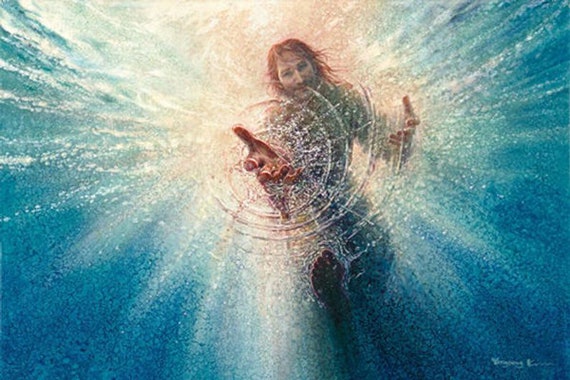 Jesus hand reaching into water Hand of Jesus Jesus Christ | Etsy